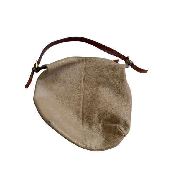 DOONEY & BOURKE Vintage Tan Brown Pebble Leather Shoulder Bag - Picture 3 of 9